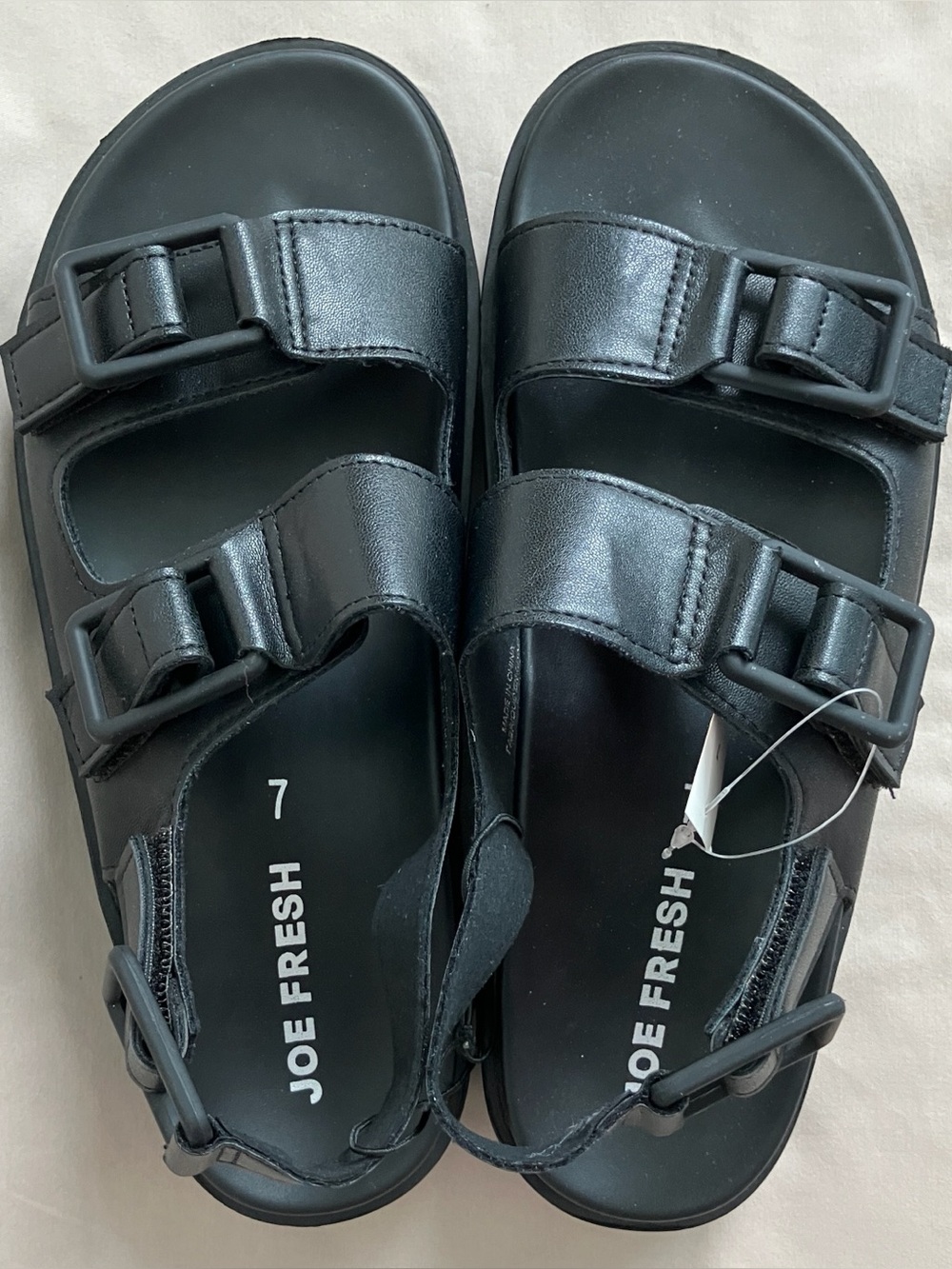 Joe Fresh Platform Fisherman Sandals - Size 7 - Black - NWT - Picture 2 of 8